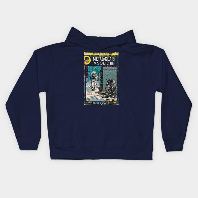 MGS Shadow Moses Island comic book fan art Kids Hoodie by MarkScicluna